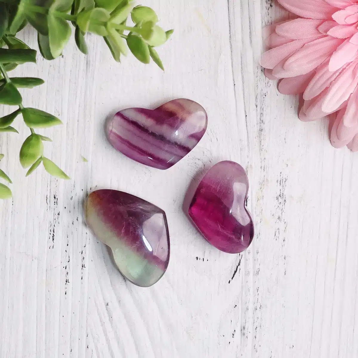 Shubhanjali-Multi Fluorite Heart Shape Stone_1 Shop Natural Multi Fluorite Heart Shape Stone