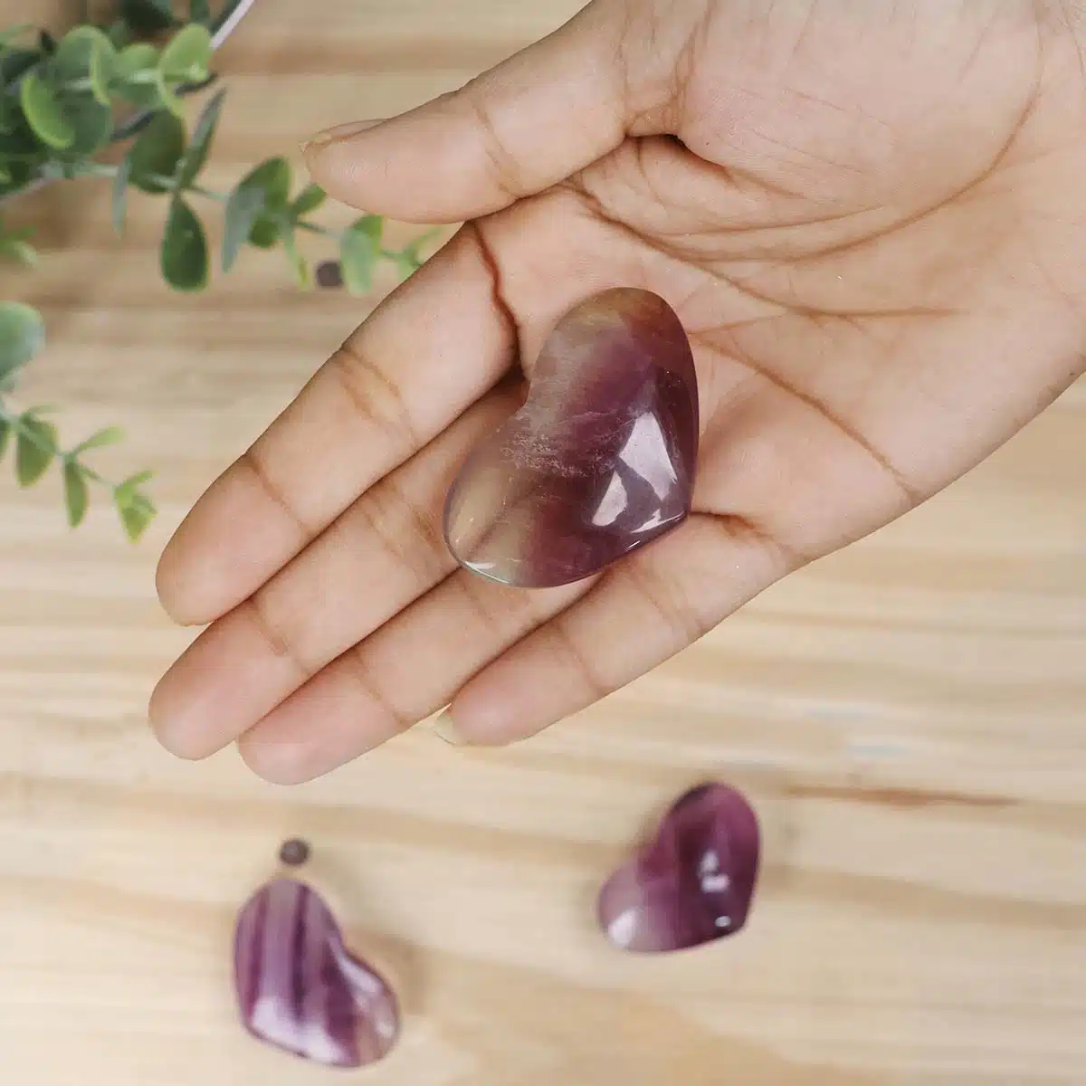 Shubhanjali-Multi Fluorite Heart Shape Stone_2 Shop Natural Multi Fluorite Heart Shape Stone