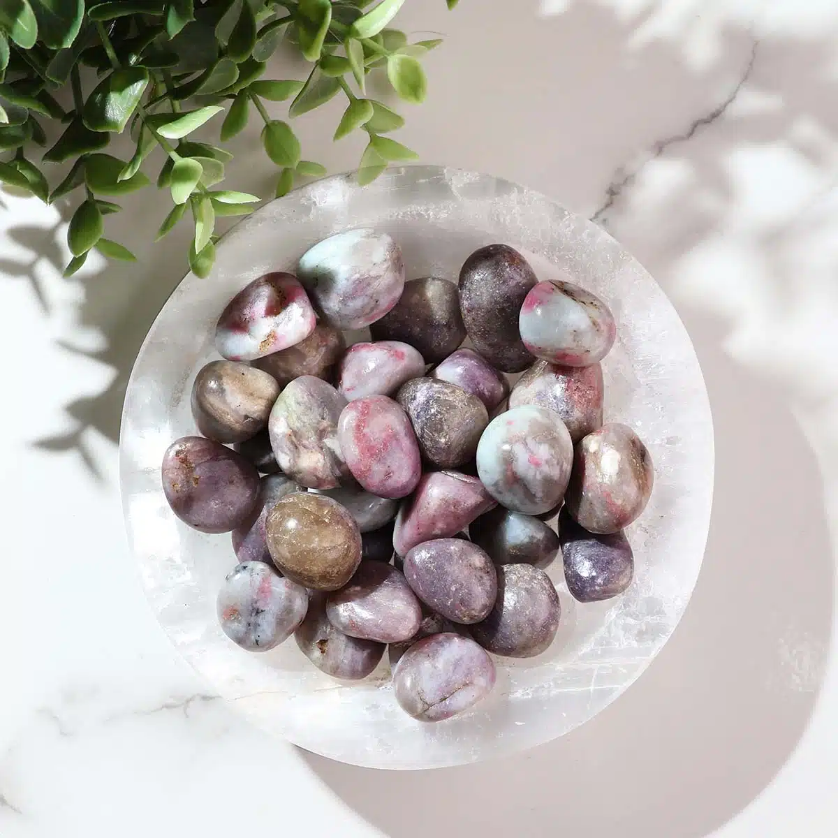 Shubhanjali-Purple Tourmaline Quartz Tumble Stone (3) Shop Purple Tourmaline Quartz Tumble Stone