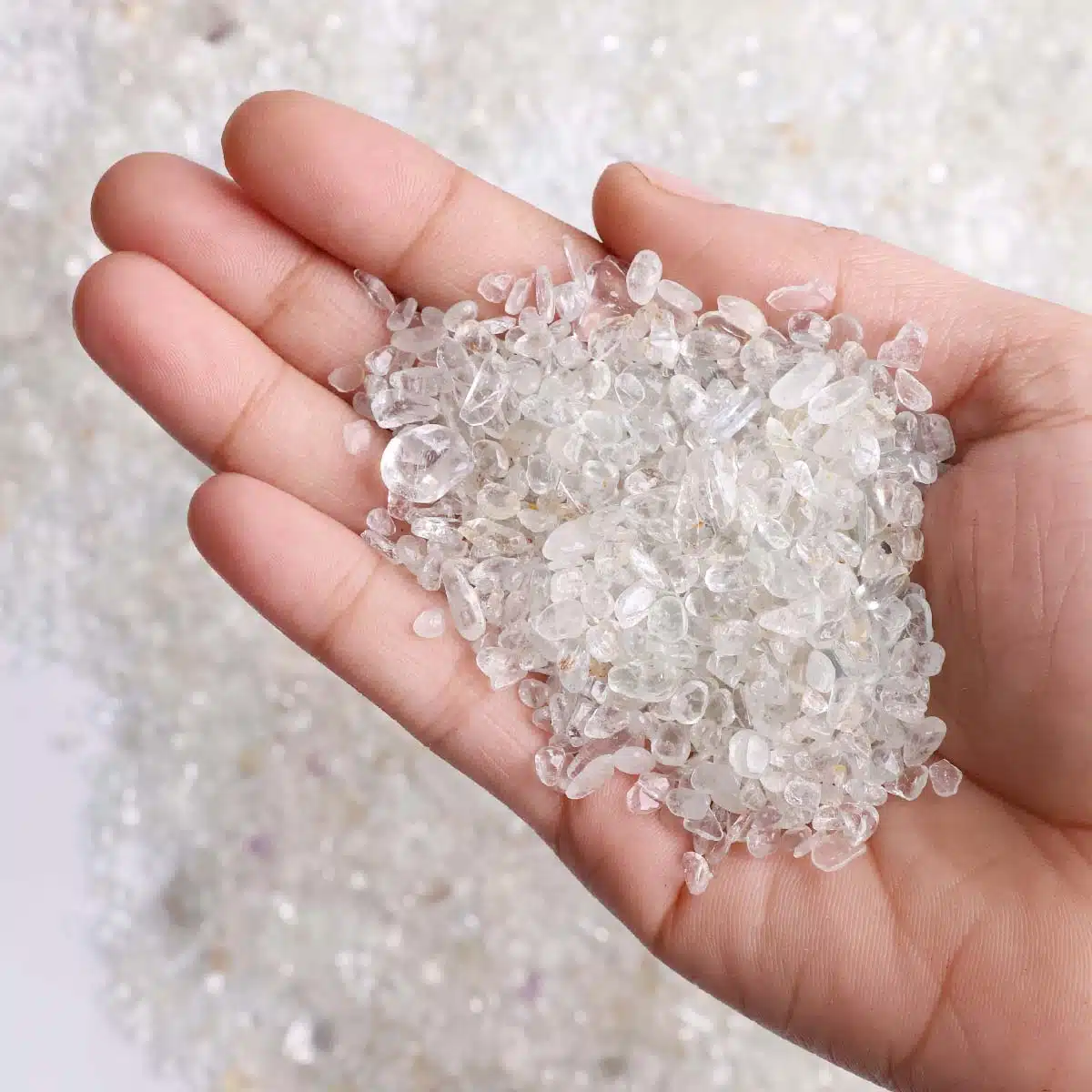 Shubhanjali-White Topaz Chips Stone (1) Shop Natural White Topaz Chips Pebble Stone