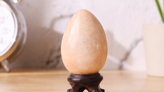 Peach Moonstone Egg Shape