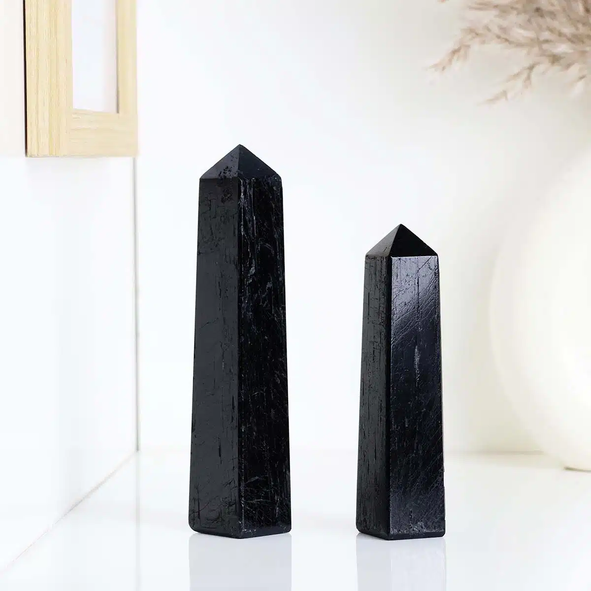 Shubhanjali-Black Tourmaline Tower Point (1) Shop Black Tourmaline Tower Point