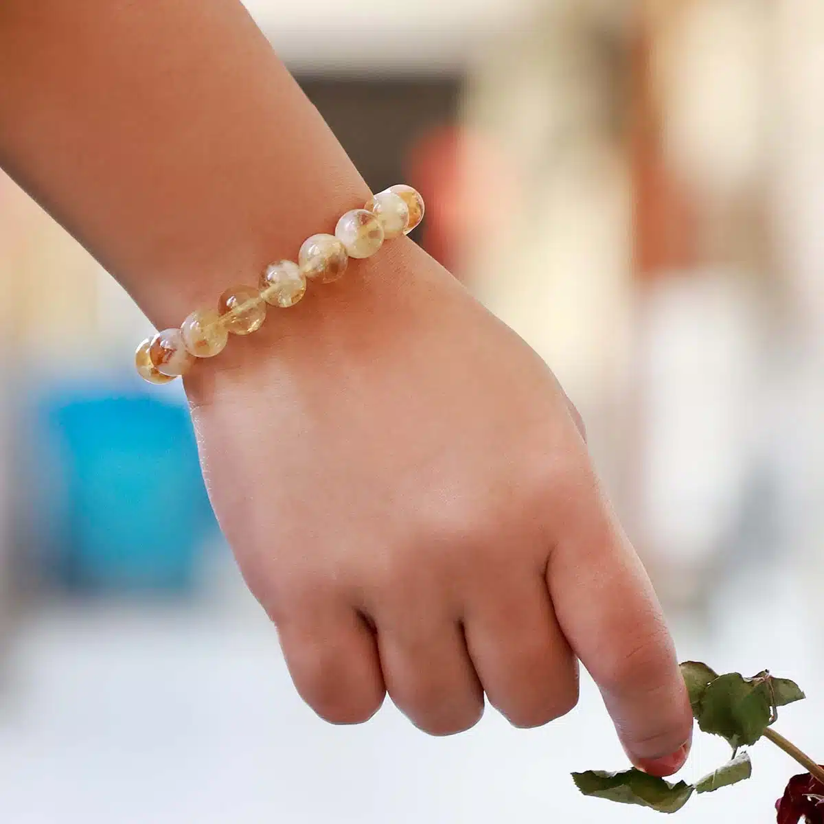 Shubhanjali-Citrine Bracelet In Round Beads (8)