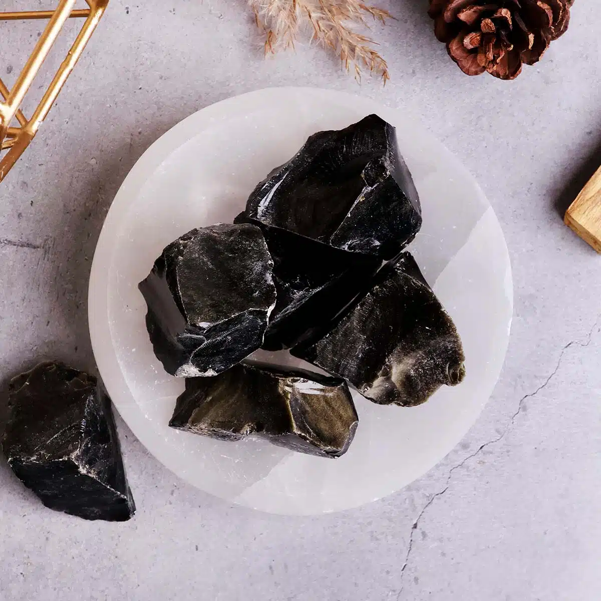 Shubhanjali-Golden Sheen Obsidian Raw Stone (2) Shop Golden Sheen Obsidian Raw Stone