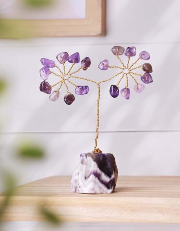 amethyst chips tree in raw base