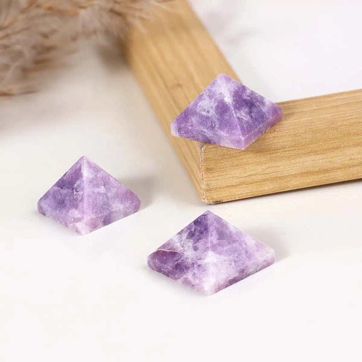 Lepidolite Small Pyramid Shop Natural Lepidolite Crystal Small Pyramid Shape