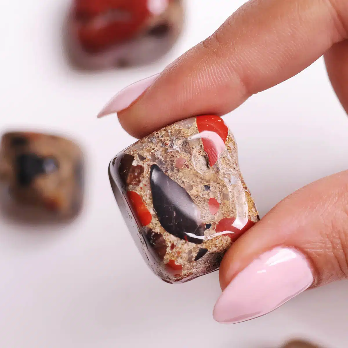 Pudding Jasper Tumble Stone-Shubhanjali (1) Shop Pudding Jasper Crystal Tumble Stone