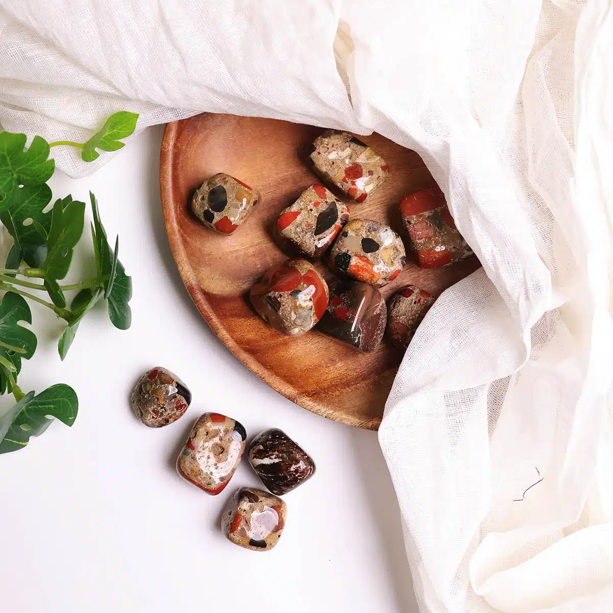 Pudding Jasper Tumble Stone-Shubhanjali (4) Shop Pudding Jasper Crystal Tumble Stone