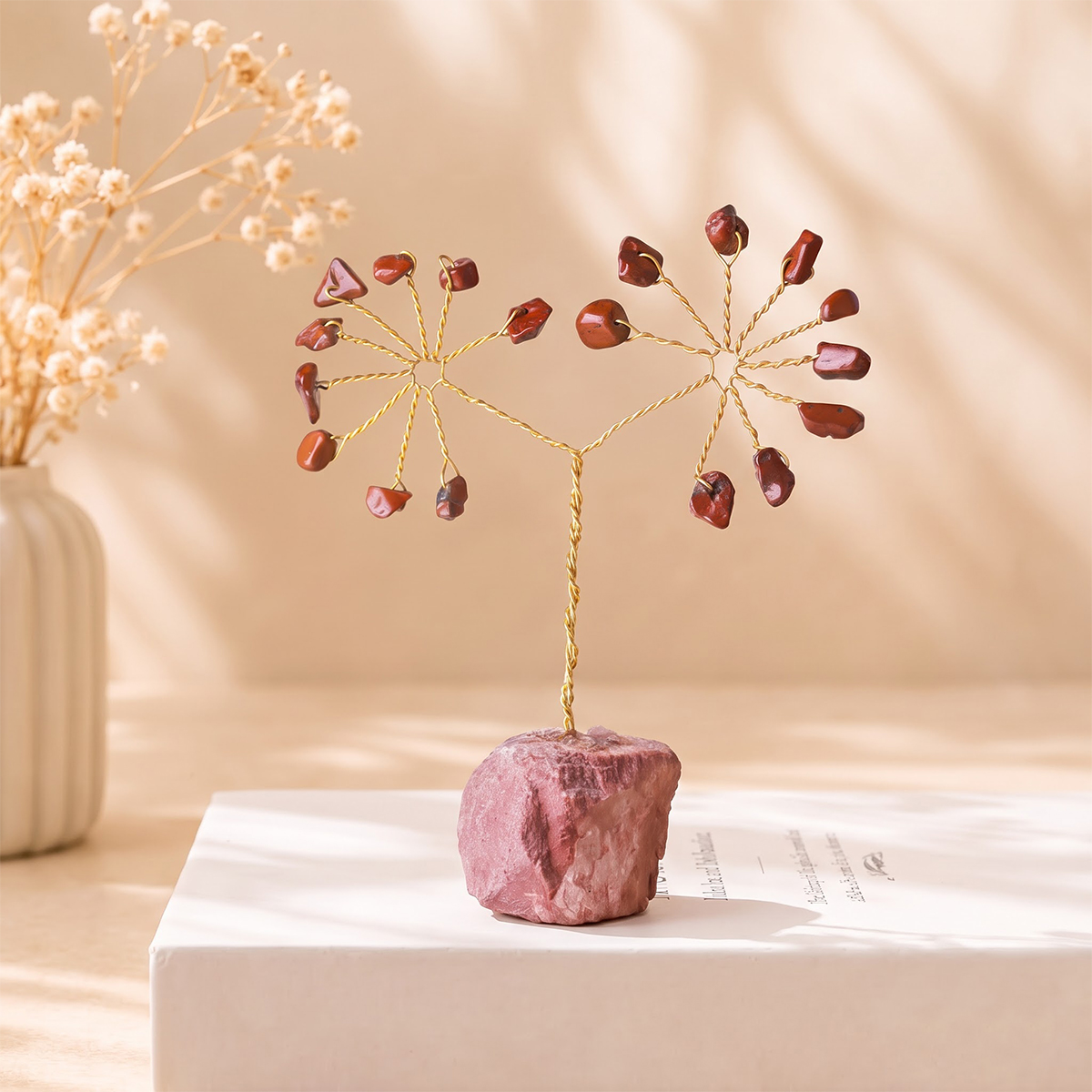 Red Jasper Chips Tree In Raw Base-Shubhanjali Store (1) red jasper chips tree in raw base