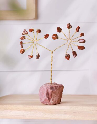 red jasper chips tree in raw base