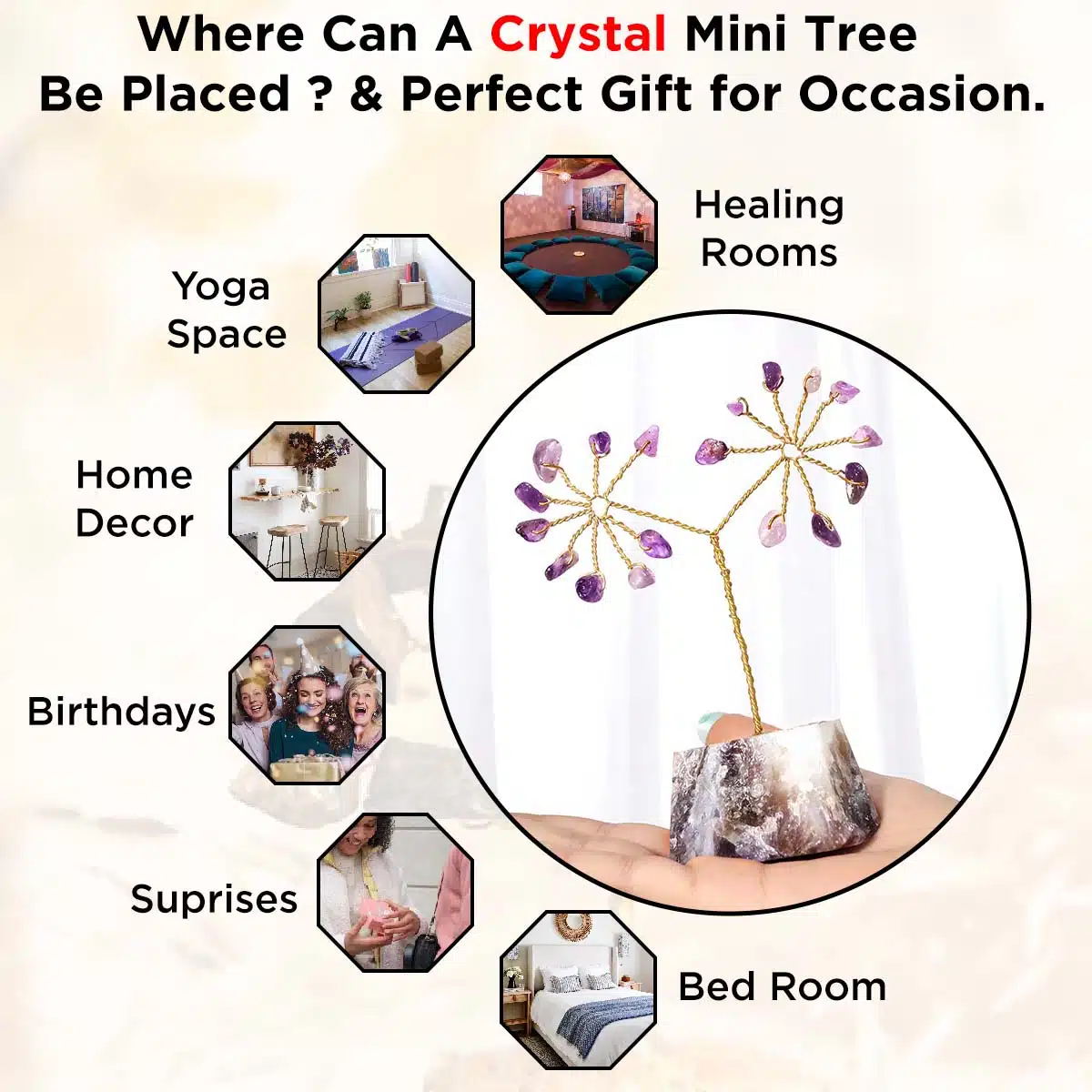 Shubhanjali-Amethyst Chips Tree In Raw Base (1) Shop Natural Amethyst Chips Tree In Raw Base