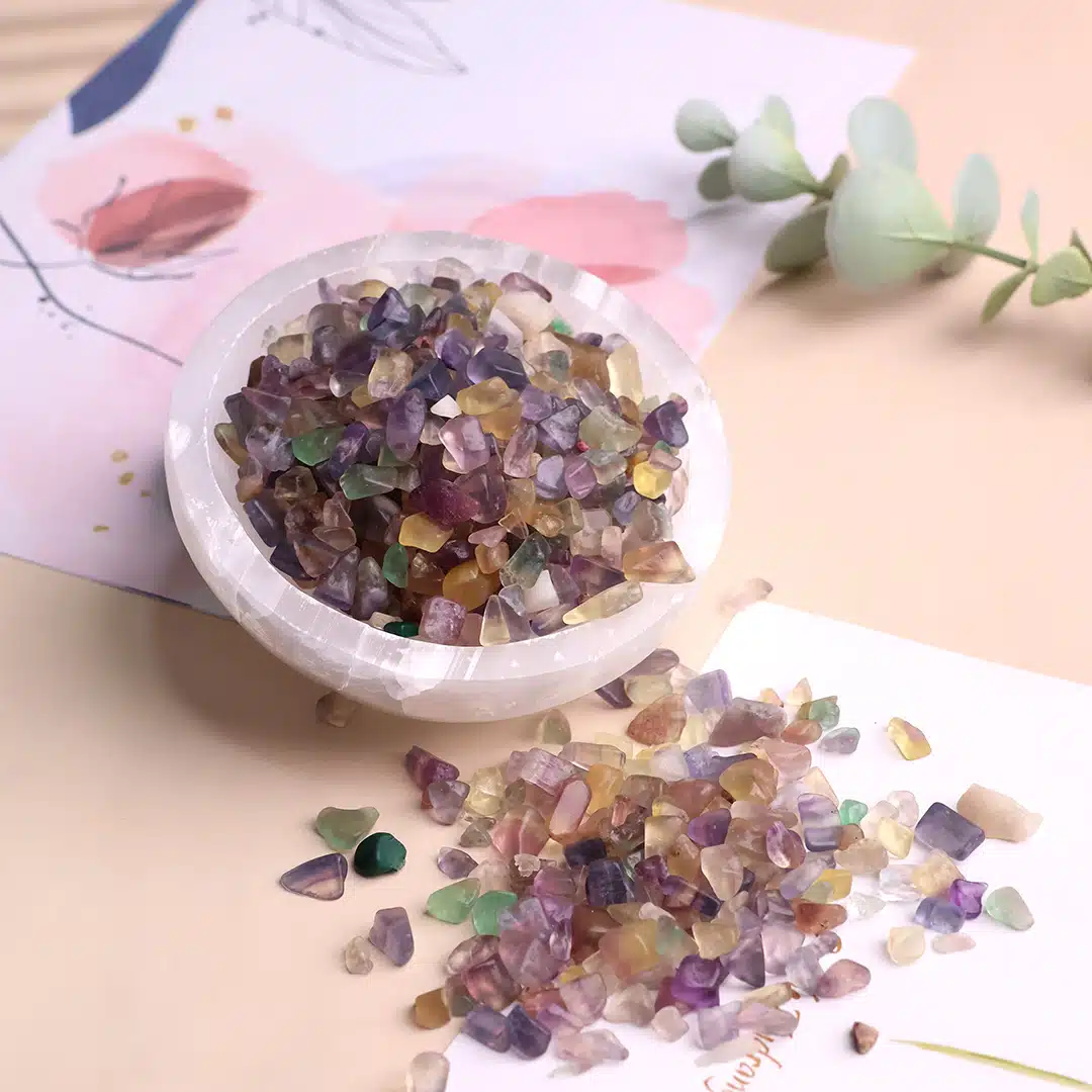 Shubhanjali-Multi Fluorite Chips Stone (2) Shop Natural Multi Fluorite Crystal Chips Stone