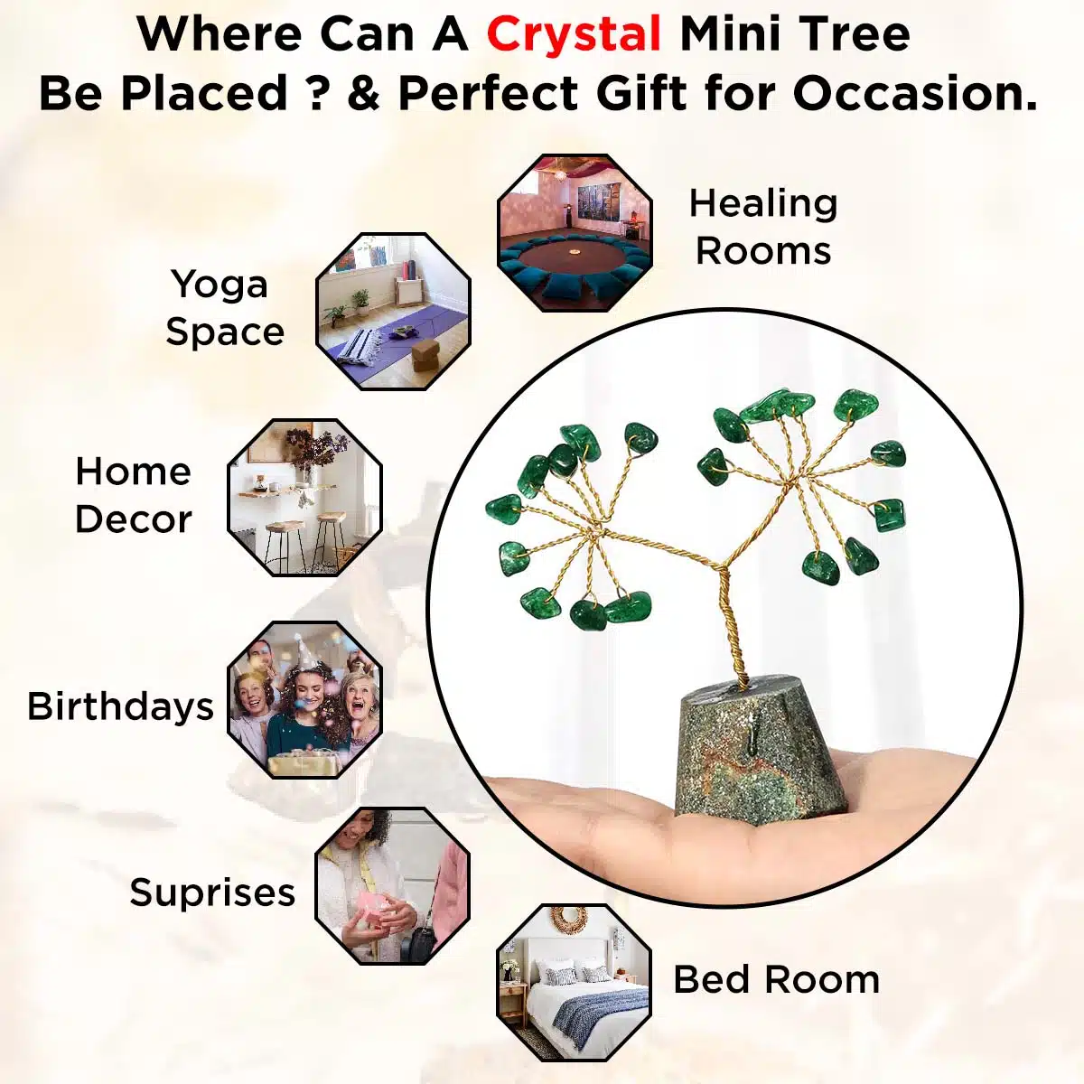 Shubhjanjali-Green Jade Chips Tree In Raw Base (1) Shop Natural Green Jade Crystal Chips Tree In Raw Base