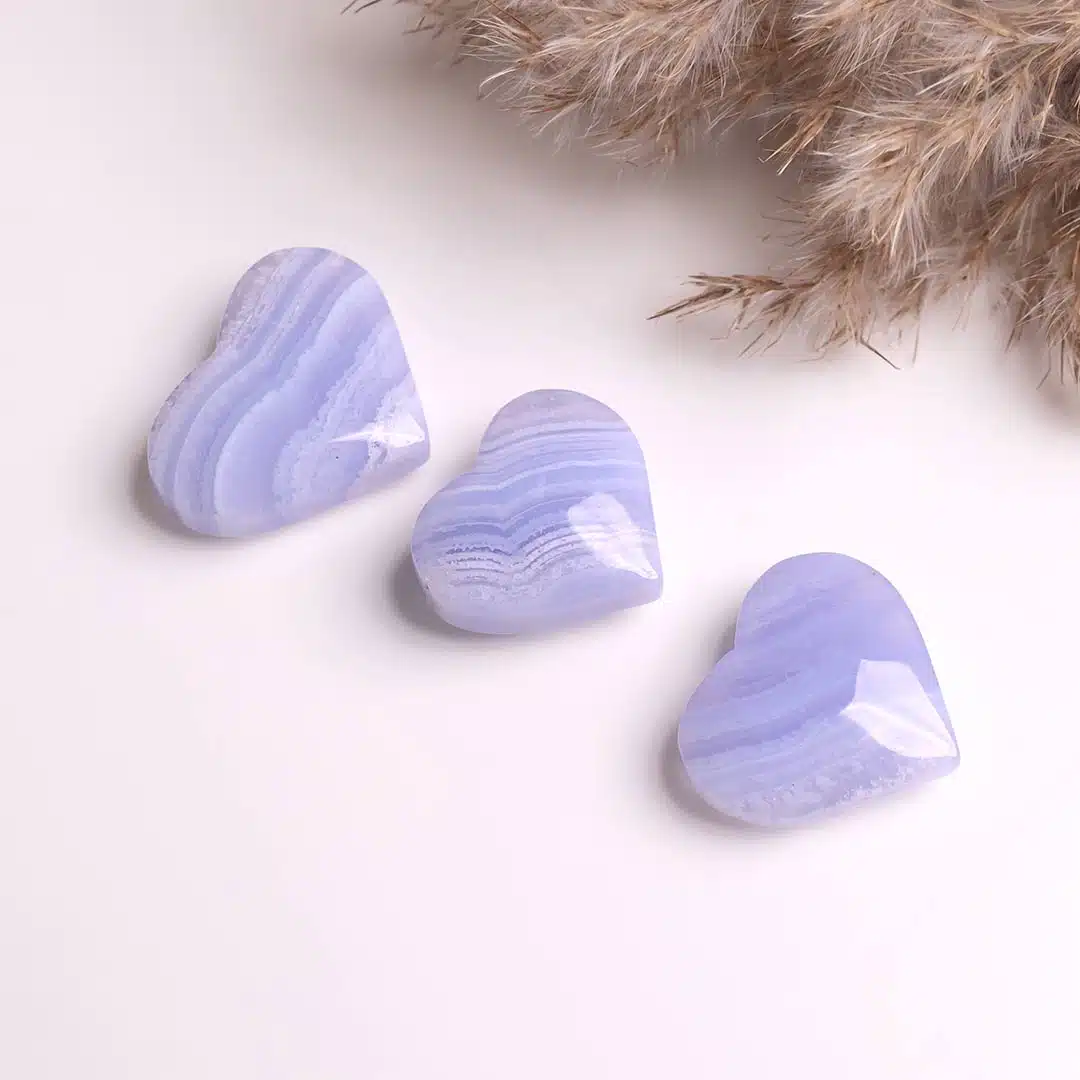 Blue Lace Agate In Heart Shape Carved (3) Shop Natural Blue Lace Agate In Heart Shape Carved