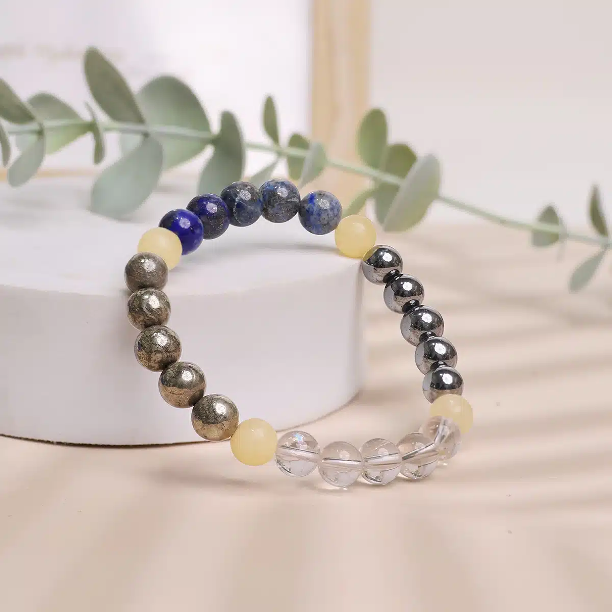 Customized Bracelet for Brain & Memory Health Intention (2) Shop Natural Customized Crystal Bracelet for Brain & Memory Health Intention