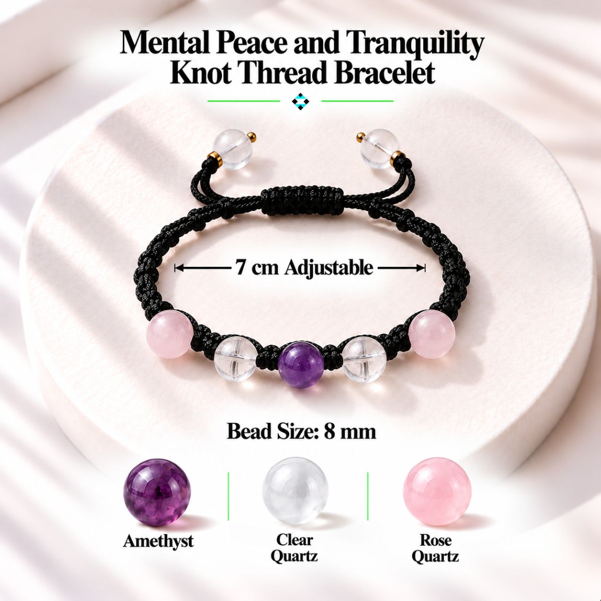 Mental Peace and Tranquility Intention Knot Thread Bracelet mental peace and tranquility intention knot thread bracelet