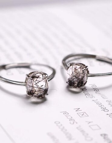 Shop Black Rutile In Silver 925 Ring