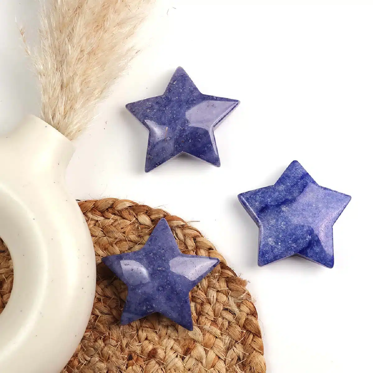 Shubhanjali-Blue Aventurine Crystal Carved Star (1) Shop Natural Blue Aventurine Crystal Carved Polished Star