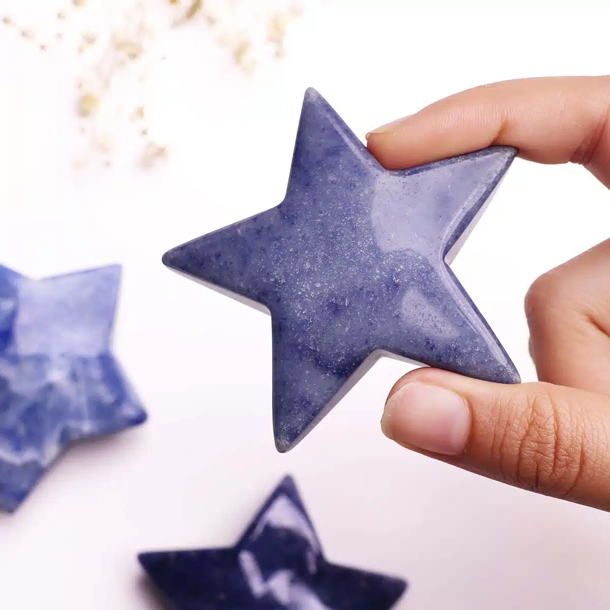 Shubhanjali-Blue Aventurine Crystal Carved Star (3) Shop Natural Blue Aventurine Crystal Carved Polished Star