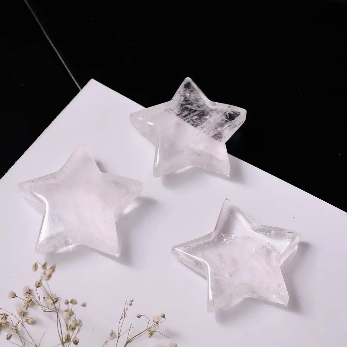 Shubhanjali-Clear Quartz Carved Star (4) Shop Natural Clear Quartz Crystal Carved Polished Star