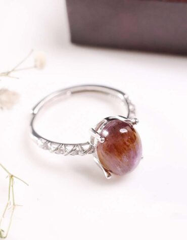 Shop Natural Super 7 Crystal In Sterling Silver 925 Ring