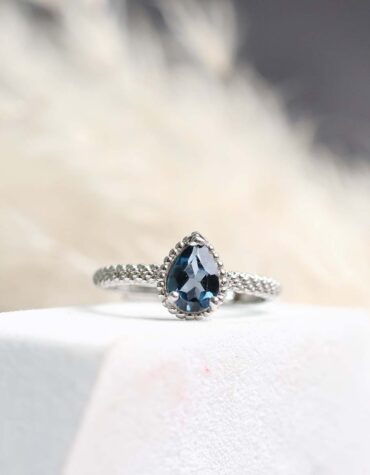 Shop Natural London Blue Topaz In Silver Ring