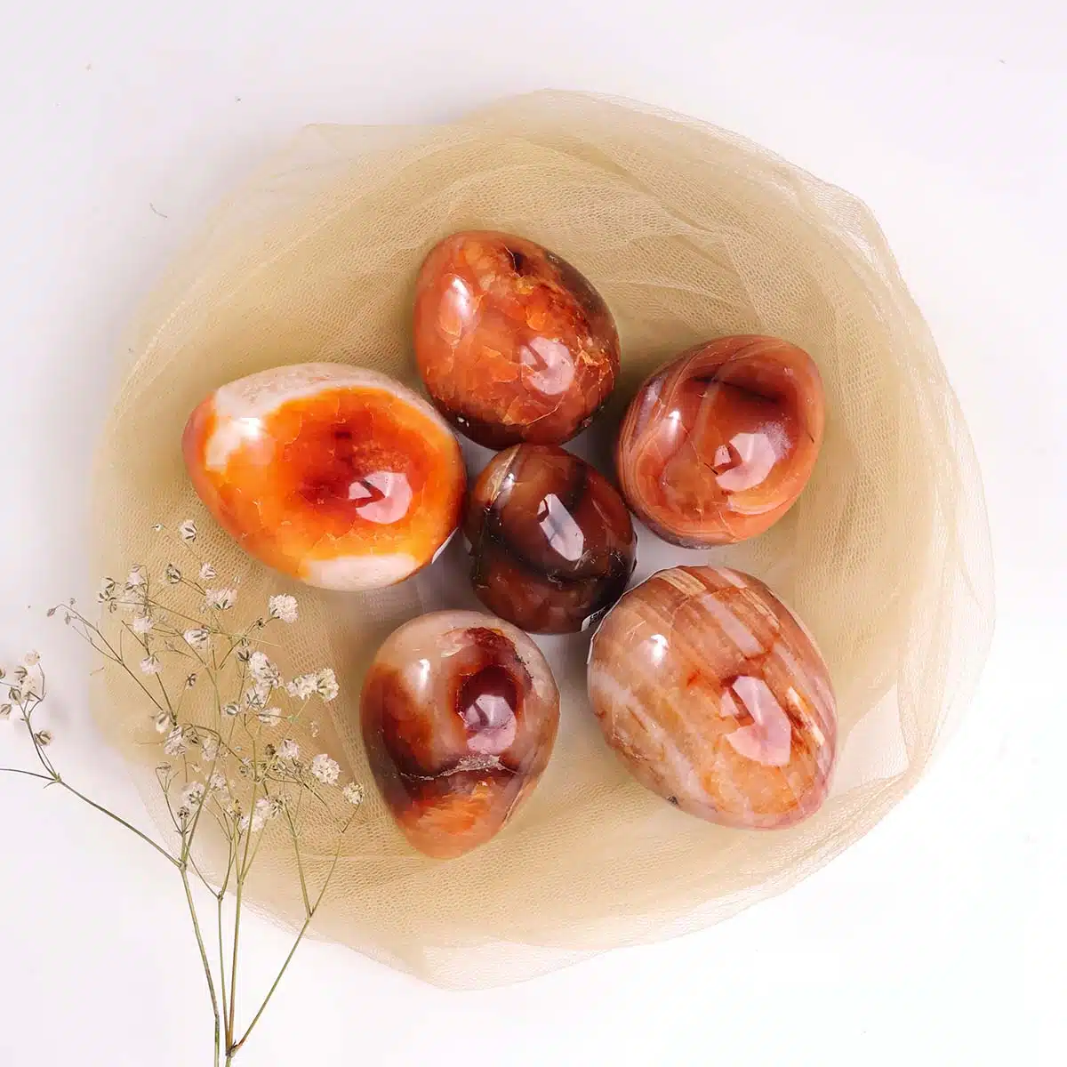 Shubhanjali-Red Carnelian Egg Shape Polished (5) Shop Natural Red Carnelian Egg Shape Polished