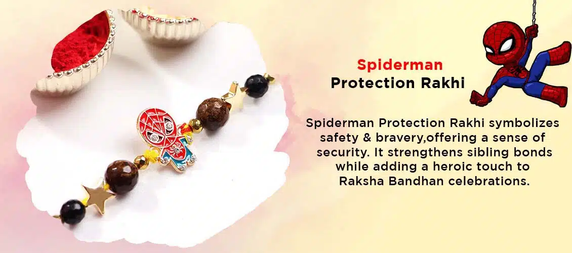 Spiderman Charm Kids Protection Rakhi Banner