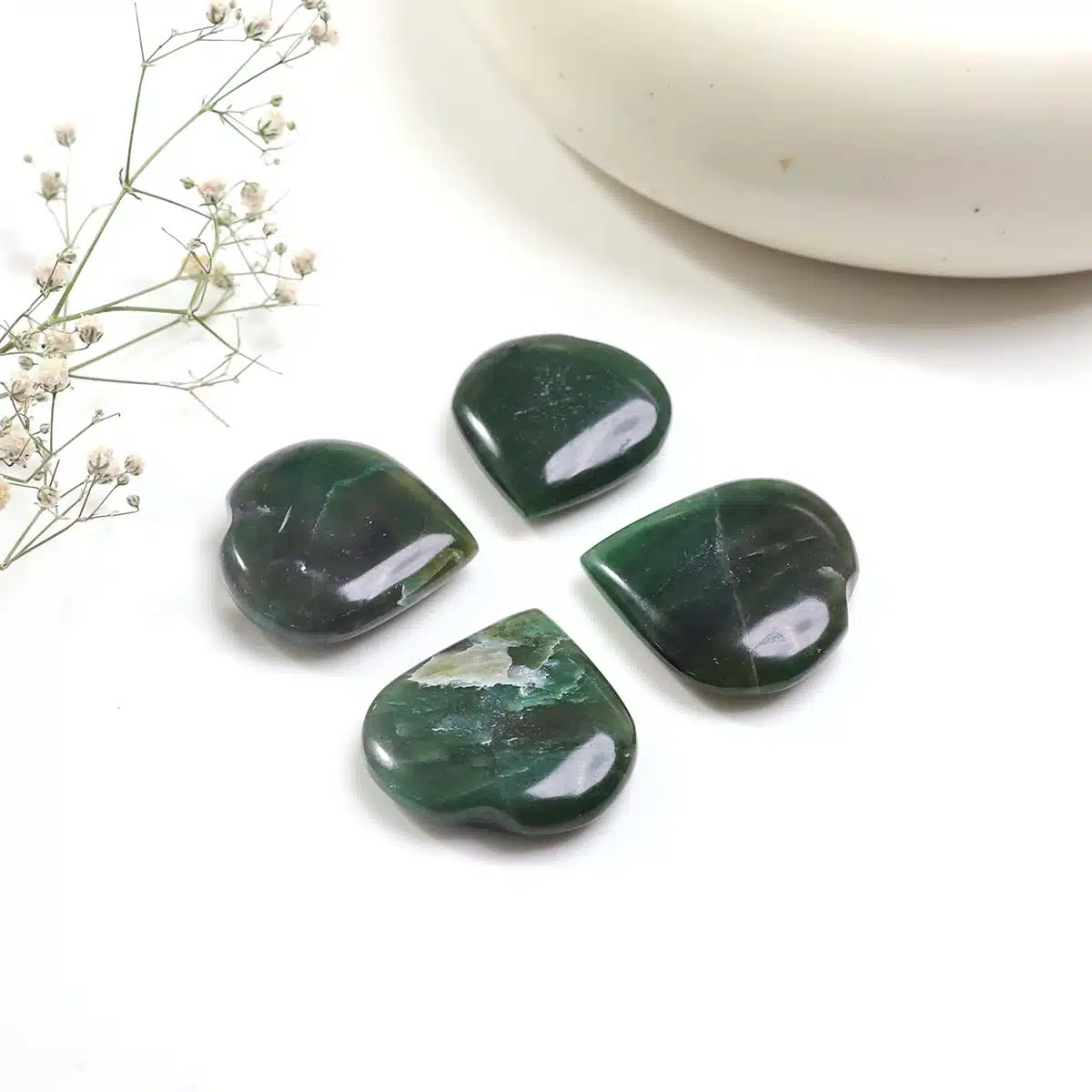 Green Jade Small Heart Shape-Shubhanjali (1) Shop Natural Green Jade Crystal Small Heart Shape