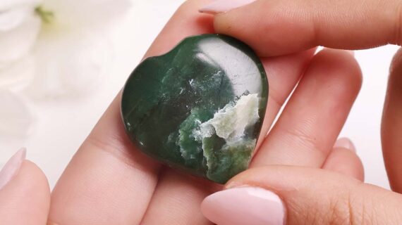 Green Jade Small Heart Shape