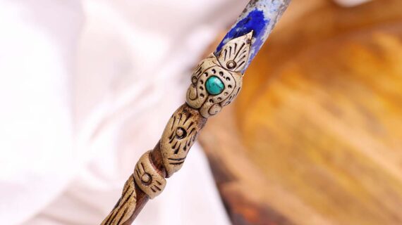 Lapis Lazuli Hair Bun Stick