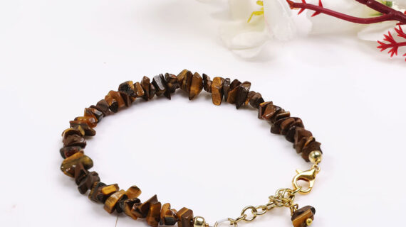 Tiger Eye Chips Chain Bracelet