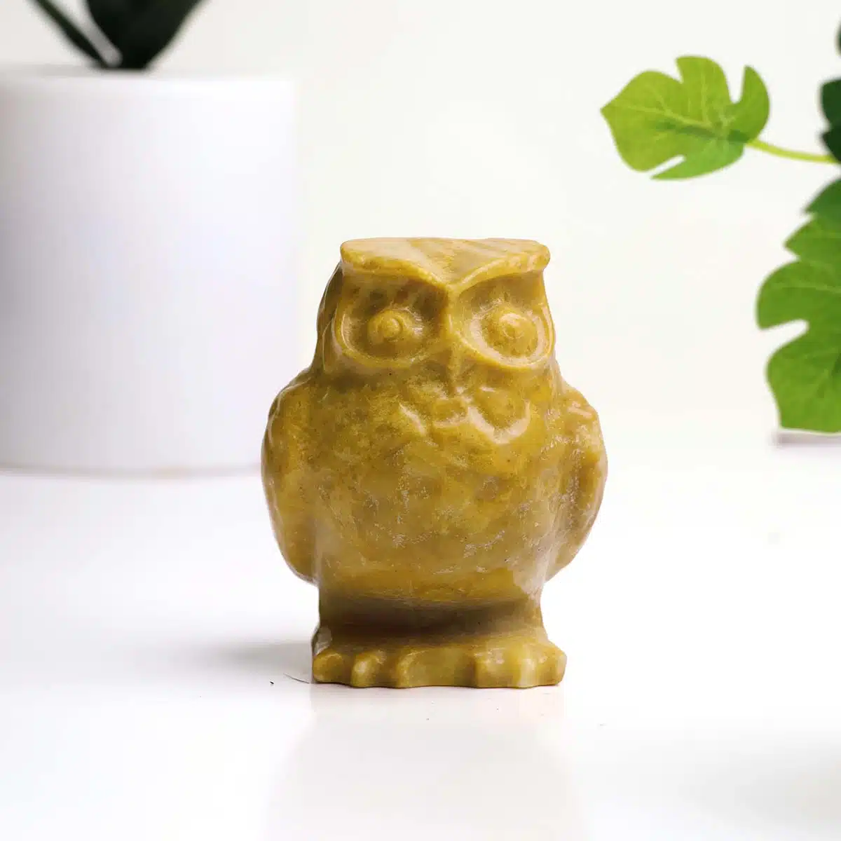Yellow Jade Carved Owl-Shubhanjali (3) Shop Yellow Jade Crystal Carved Owl 3 Inches
