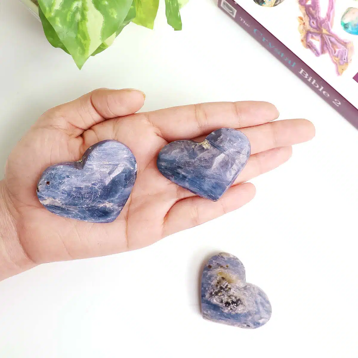 Blue Kyanite In Heart Shape Carved-Shubhanjali (1) Shop Blue Kyanite Crystal In Heart Shape Carved