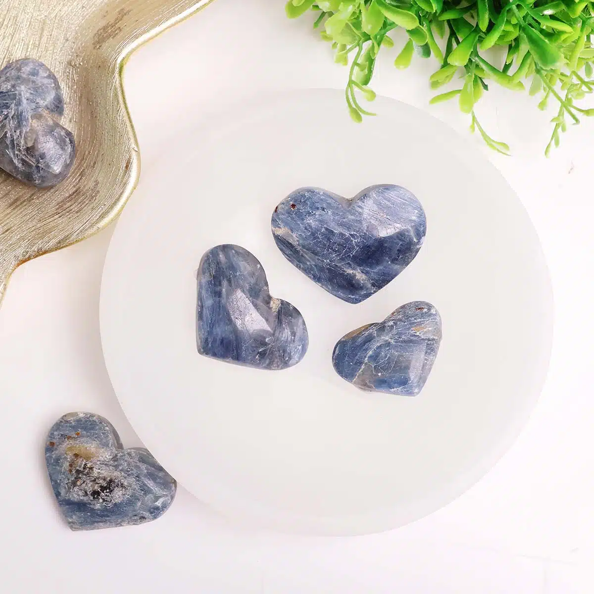 Blue Kyanite In Heart Shape Carved-Shubhanjali (3) Shop Blue Kyanite Crystal In Heart Shape Carved
