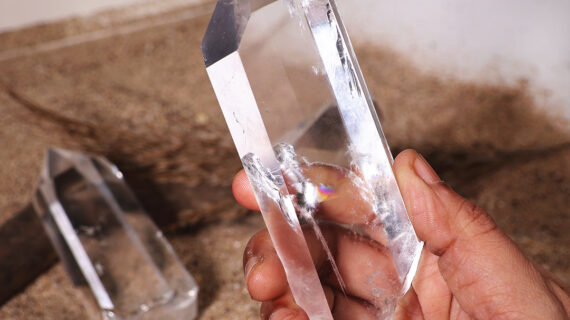Clear Quartz Raw Pencil