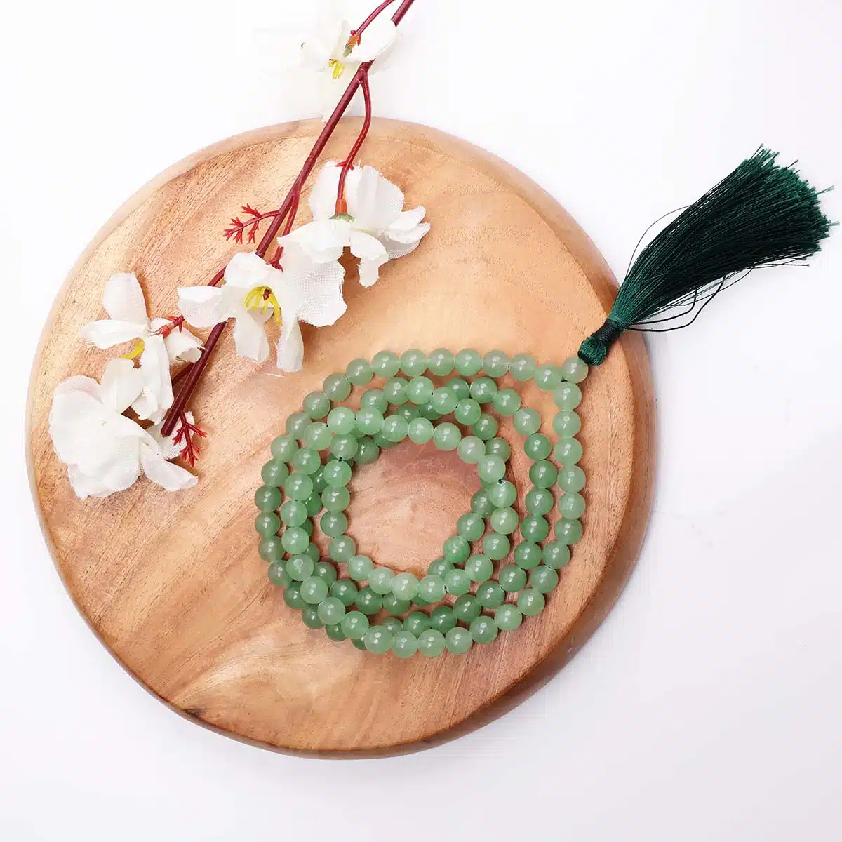 Green Aventurine Jaap Mala-Shubhanjali (3) Shop Crystal Green Aventurine Jaap Mala