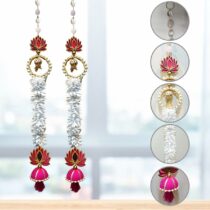 Jhumki Lotus Hanging Pair Handmade White Lotus Flower