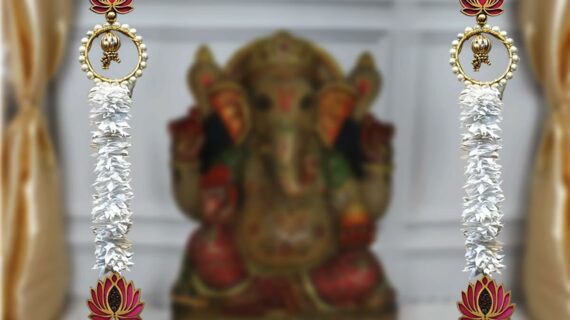 Jhumki Lotus Hanging Pair Handmade White Lotus Flower
