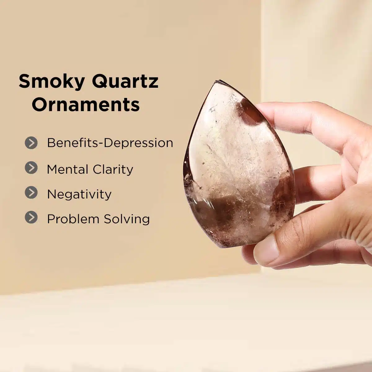 Smoky Quartz Ornament-Shubhanjali (2) Shop Natural Smoky Quartz Crystal Ornament