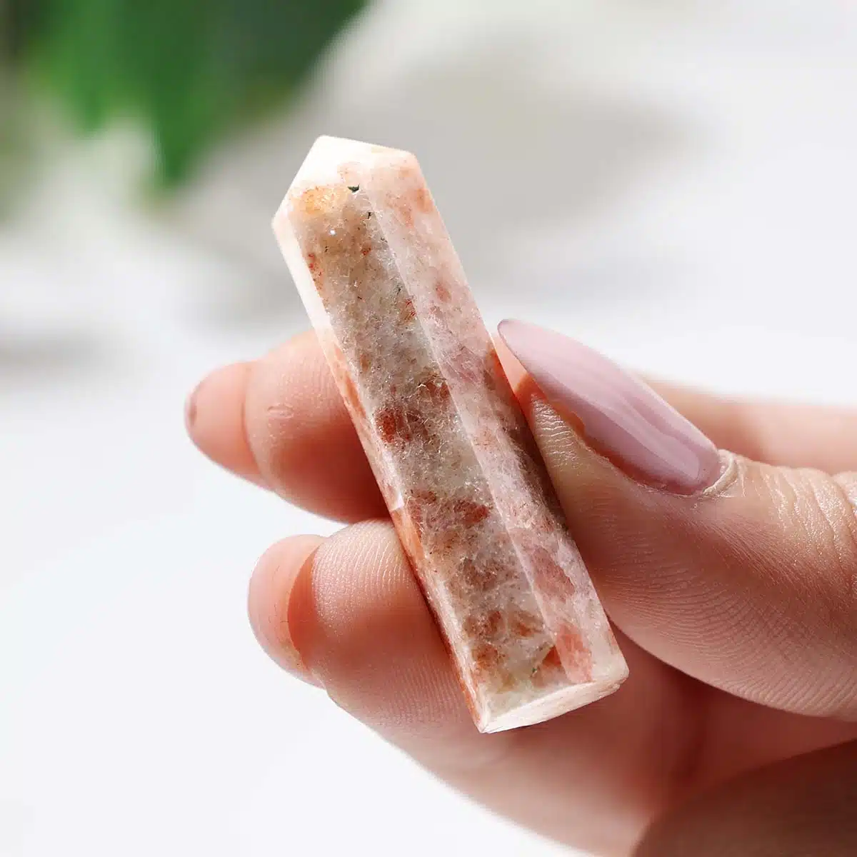 Sunstone Mini Pencil Point-Shubhanjali (2) Shop Crystal Sunstone Mini Pencil Point