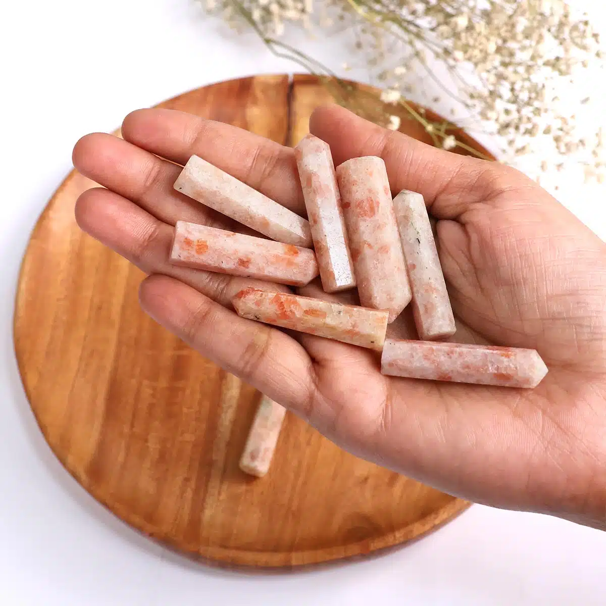 Sunstone Mini Pencil Point-Shubhanjali (3) Shop Crystal Sunstone Mini Pencil Point