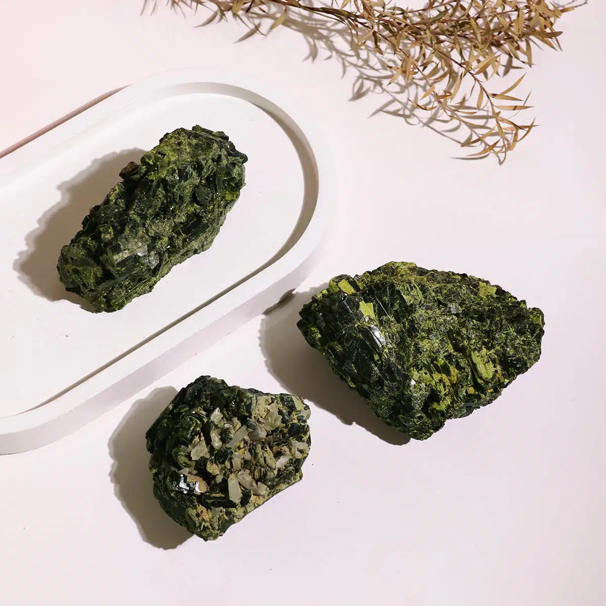 Green Tourmaline Cluster-Shubhanjali (4) Shop Crystal Green Tourmaline Stone Cluster