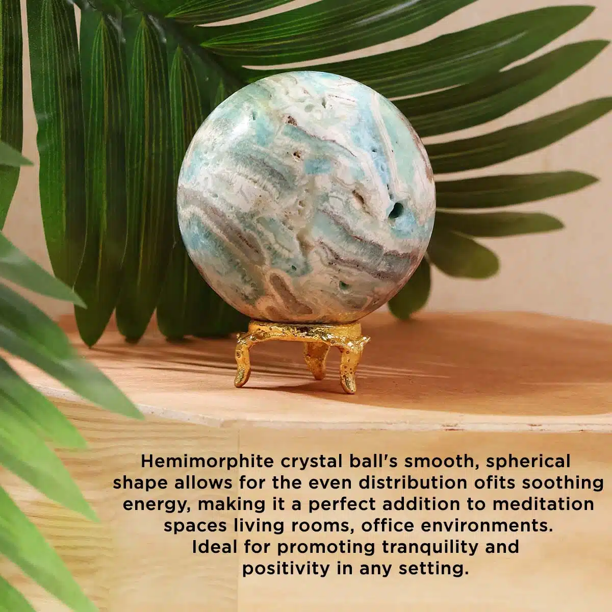 Hemimorphite Sphere Ball-Shubhanjali (2) Shop Natural Hemimorphite Crystal Sphere / Ball