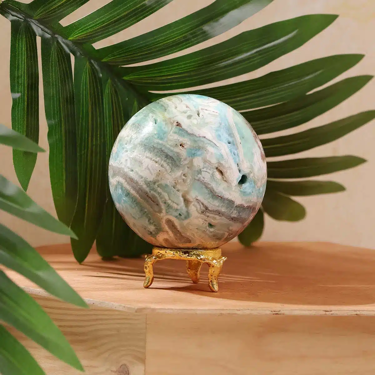 Hemimorphite Sphere Ball-Shubhanjali (5) Shop Natural Hemimorphite Crystal Sphere / Ball