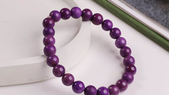 Phosphosiderite Round Beads Bracelet