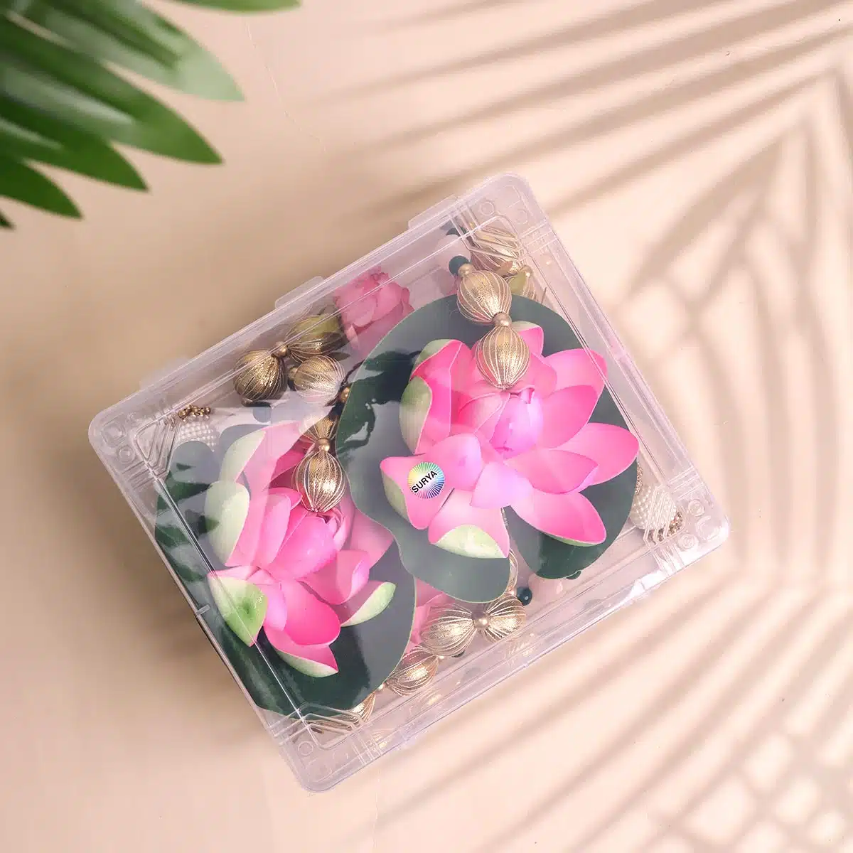 Pink Lotus Hanging Pair Shop Rose Quartz & Green Jade Stone Pink Lotus Hanging Pair