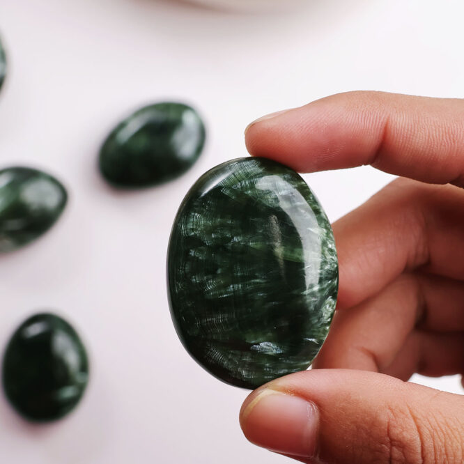 Shop Natural Serpentine Crystal Small Palm Stone