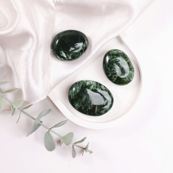 Shop Natural Serpentine Crystal Small Palm Stone