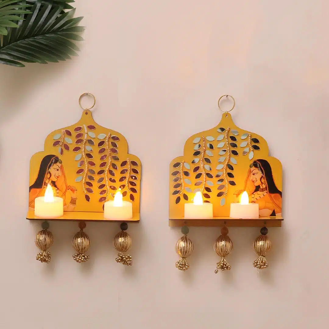 Wealth Tumble Hanging With LED-Shubhanjali (3) Shop Wealth Tumble Wooden Hanging With LED